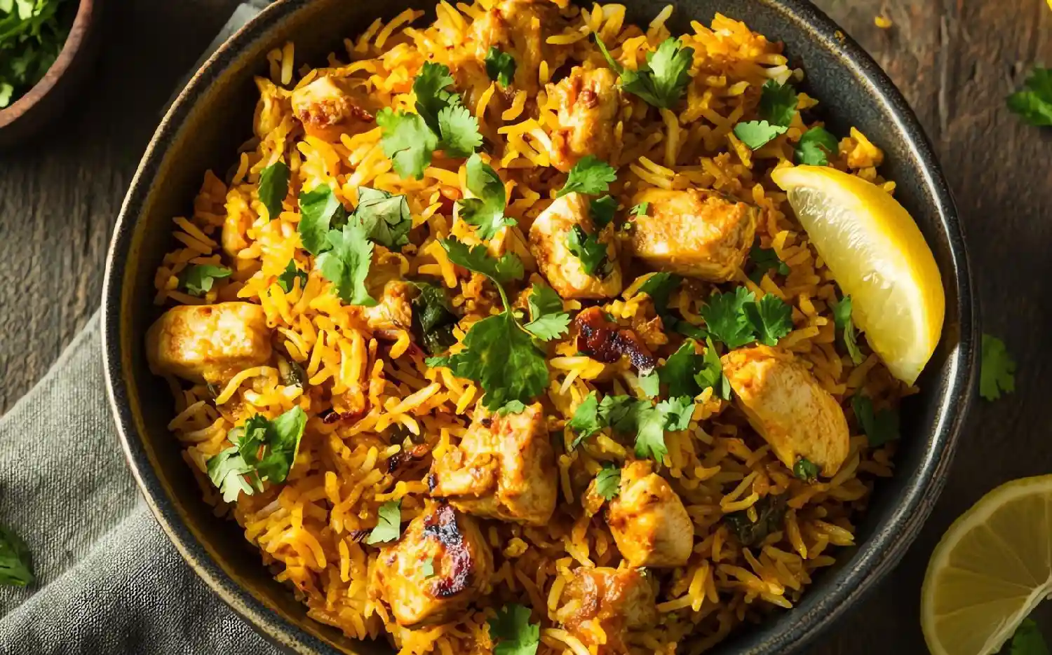 Fragrant saffron basmati rice with whole spices