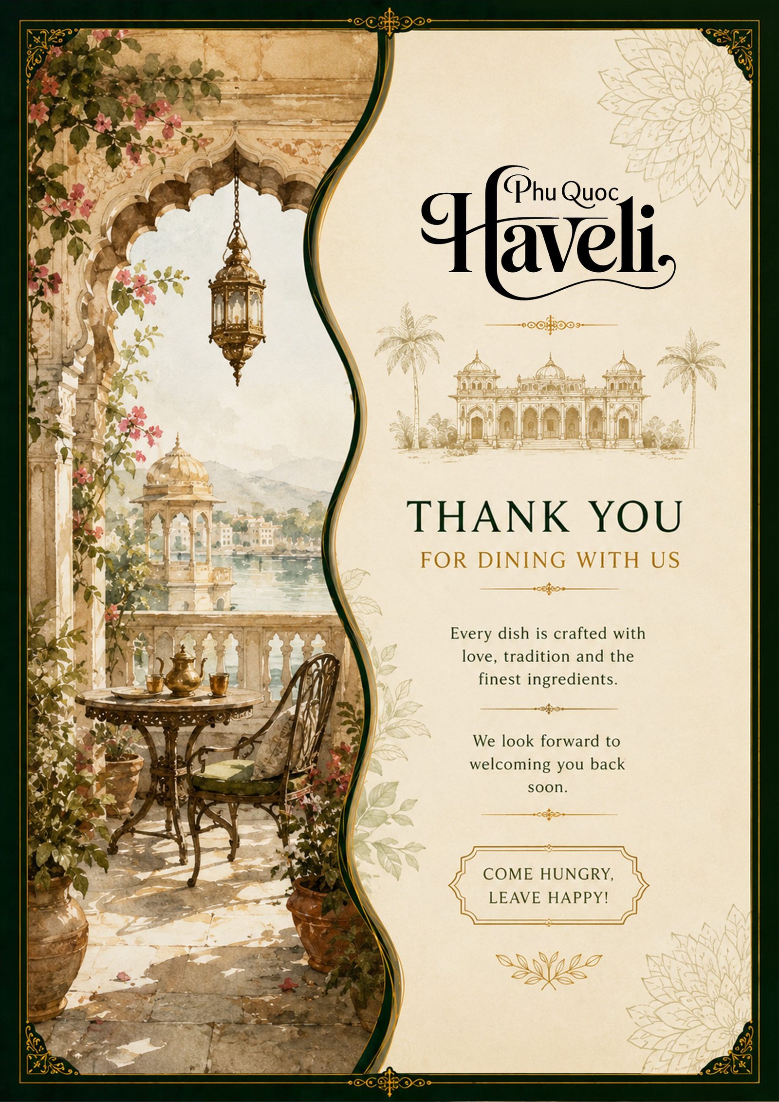 Phu Quoc Haveli Menu Back Cover